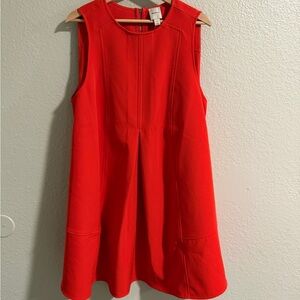 Maeve Anthropologie Red Sleeveless Midi Dress